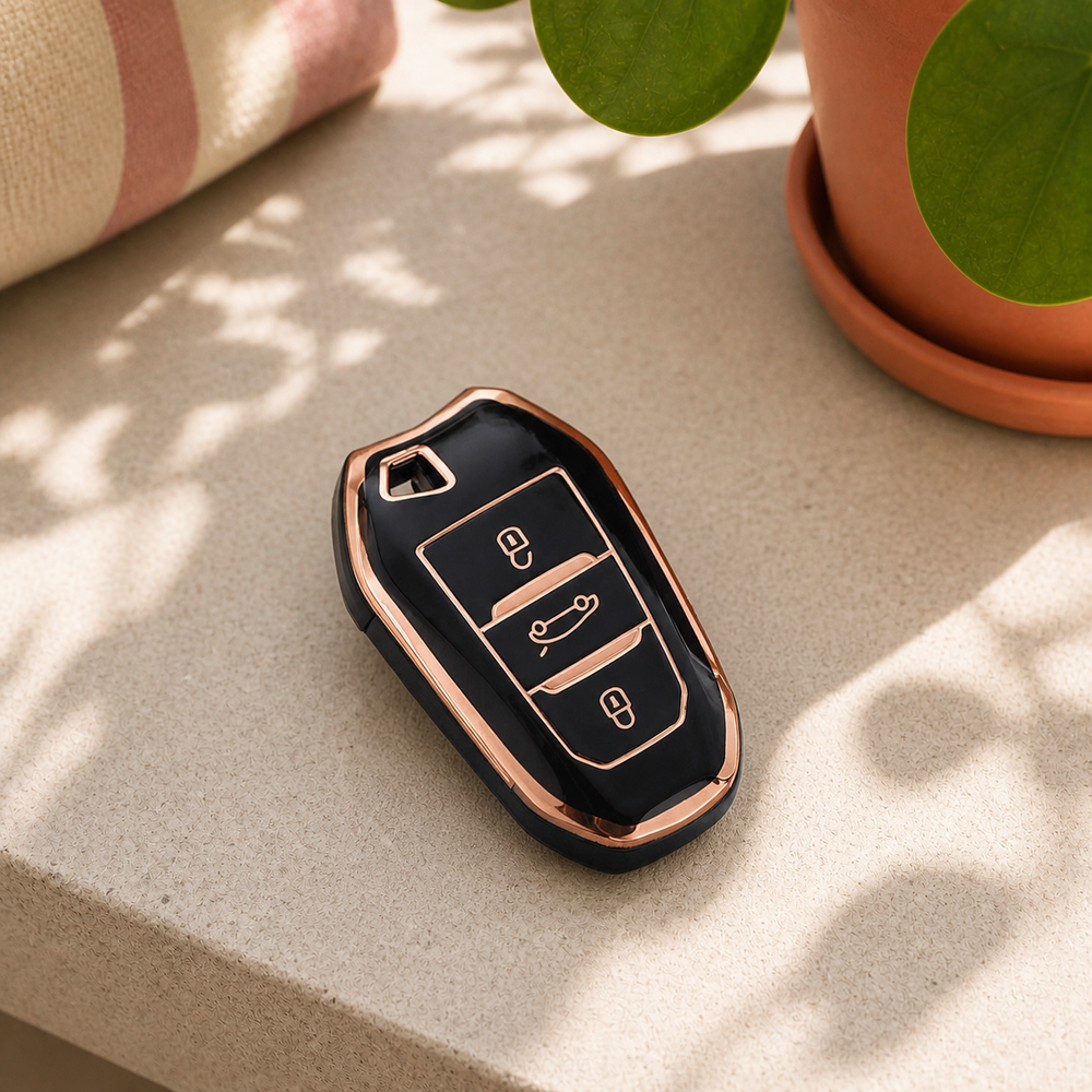 Peugeot Type B key cover in a lifestyle setting