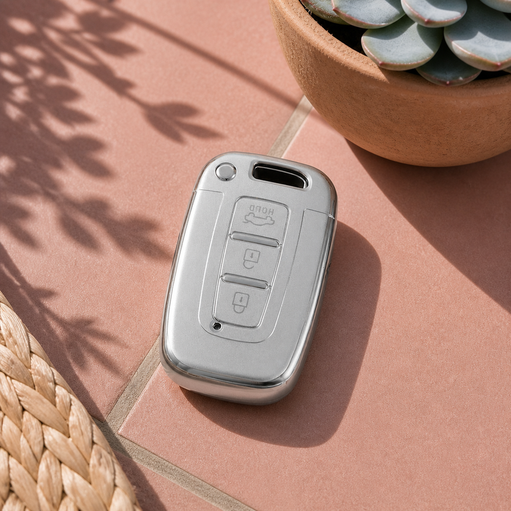 Hyundai Type D key cover in a lifestyle setting