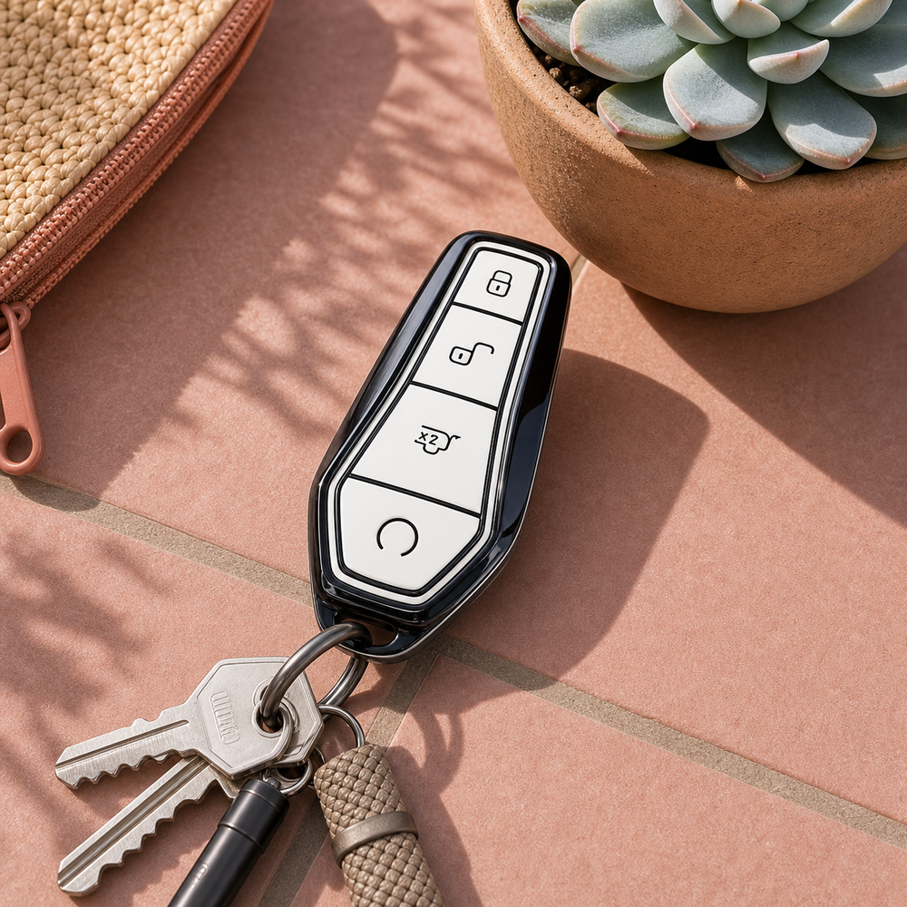 BYD Type B key cover in a lifestyle setting
