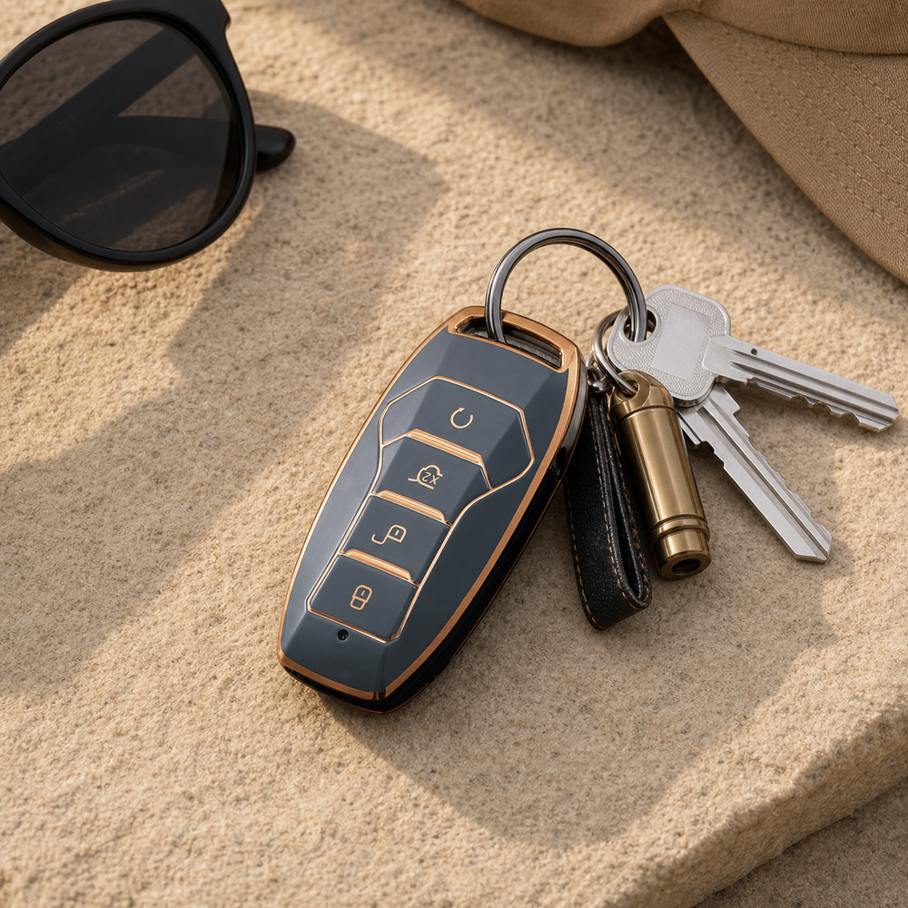 BYD Type A key cover in a lifestyle setting