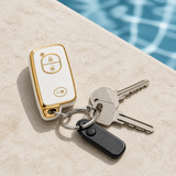 Toyota Type E key cover in a lifestyle setting