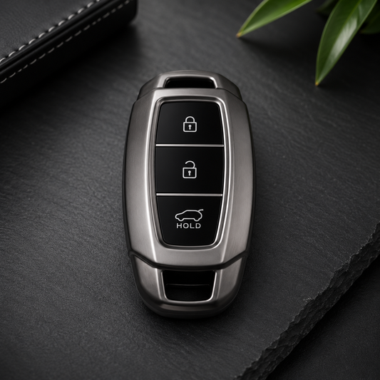 Hyundai key cover - Metallic | i30, tucson, Kona venue Car key accessories | key fob cover