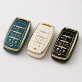 RAM Key Cover 1500, 2500, 3500, 5500 – 5 Button Smart Key Case (Gold trim)