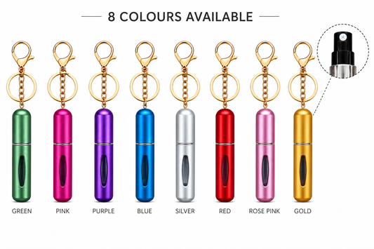Refillable Perfume/Cologne Bottle Keychain – 5mL Travel Perfume Spray Bottle