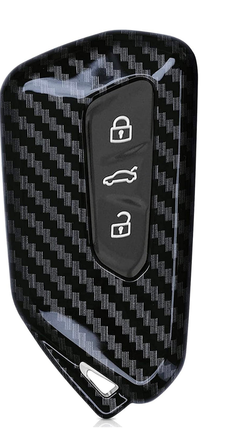 Volkswagen/Skoda/Cupra car key cover - carbon fibre design | Key fob cover for VW Golf, Passat, Polo, Tiguan, Touareg.