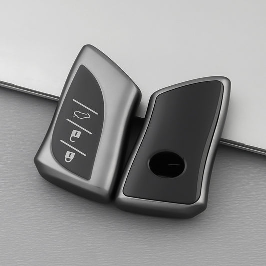 Lexus Car Key Cover (2019+) Metallic 3 button | IS200, IS250, IS300, IS350, ES300, RC200T, RC300, RC350, LX570, NX200, NX300, RX350, RX450, LBX key fob cover