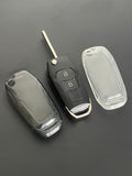 Ford Key Cover - Transparent | 2 or 3 button Flip key for Ranger, Focus, Everest, Fiesta, Mondeo | Ford Accessories