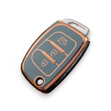 Hyundai key cover | Flip Key (side facing) | i20, accent, i40, iX35, Santa Fe, Tucson key fob cover