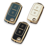 Volkswagen and Skoda key cover (2005-12)| Key fob cover for VW Golf, Jetta, Amarok, Cady, Passat, Polo, Tiguan, Touareg.