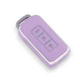 Mitsubishi key cover - 3 button Silver trim | Outlander, ASX, Lancer, Triton, Pajero key fob cover