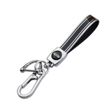 Universal Metal Car Keychain | Silver Trim | TPU Lanyard