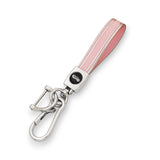 Universal Metal Car Keychain | Silver Trim | TPU Lanyard