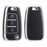 Hyundai key cover - Flip key silver trim | i30, venue, kona Car key cover | Hyundai accessories