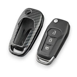 Ford car key cover - 2 or 3 button Flip key | carbon fibre design | Fiesta, Mondeo, Ranger, Everest, Escape