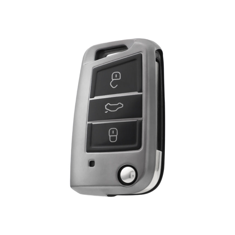 Volkswagen/Skoda car key cover - Metallic Finish | Key fob cover for VW Golf, Passat, T-Roc, Polo, Tiguan, Touareg