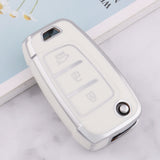 Hyundai key cover - Flip key silver trim | i30, venue, kona Car key cover | Hyundai accessories