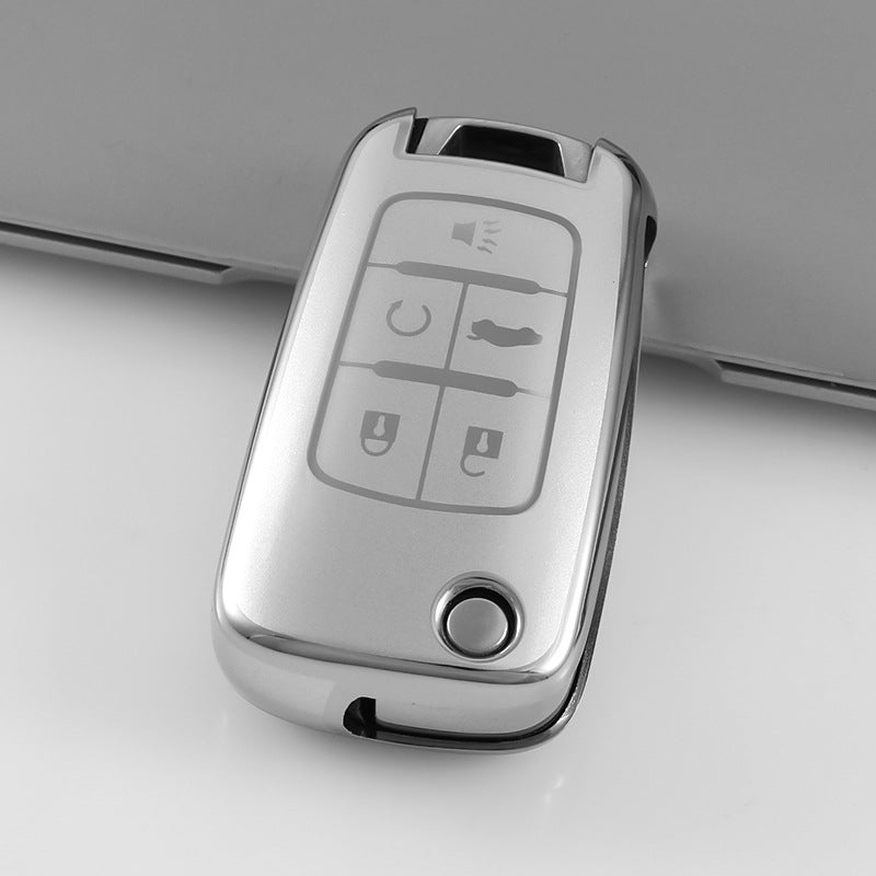 Holden Key Cover (2, 3, 4 or 5 button) Flip key | Silver Design |Trailblazer, Colorado, Commodore, Barina, Cruze |key fob cover accessory