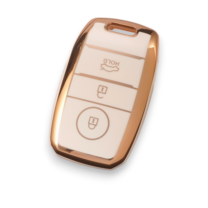 Kia Key Cover | Cerato, Rio, Sportage, Sorento, Optima - Gold Trim
