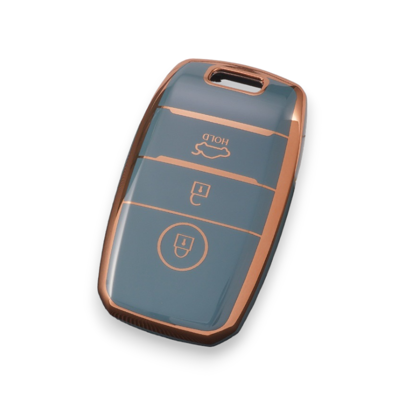 Kia Key Cover | Cerato, Rio, Sportage, Sorento, Optima - Gold Trim