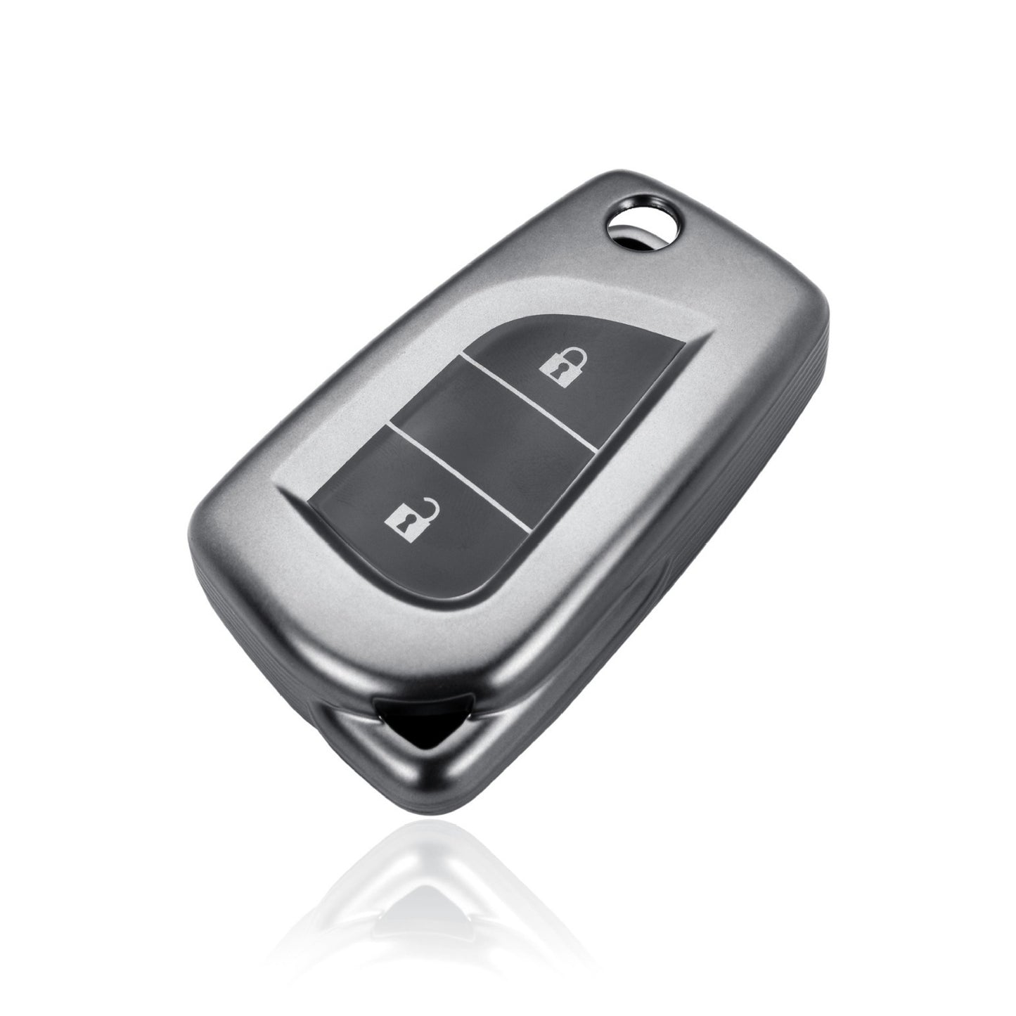Toyota Key Cover - 2 button Metallic Finish | Corolla, Camry, Hilux, RAV4 Key fob cover. | Toyota Accessories