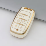 RAM Key Cover 1500, 2500, 3500, 5500 – 5 Button Smart Key Case (Gold trim)