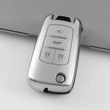 Holden Key Cover (2, 3, 4 or 5 button) Flip key | Silver Design |Trailblazer, Colorado, Commodore, Barina, Cruze |key fob cover accessory