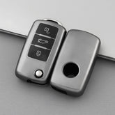 Volkswagen/Skoda car key cover - Metallic Finish | Key fob cover for VW Golf, Passat, Eos, Polo, Jetta, Caddy, Skoda Superb, Octavia