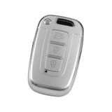 Hyundai and Kia key cover - 3 button Silver | Veloster, i30, Elantra, accent, ix35, tucson, sportage, Cerato | Hyundai Accessories - Keysleeves