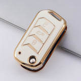 Mahindra Key Cover for Scorpio, XUV700, PIK-UP Etc – Gold Trim TPU.