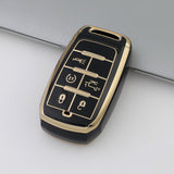RAM Key Cover 1500, 2500, 3500, 5500 – 5 Button Smart Key Case (Gold trim)