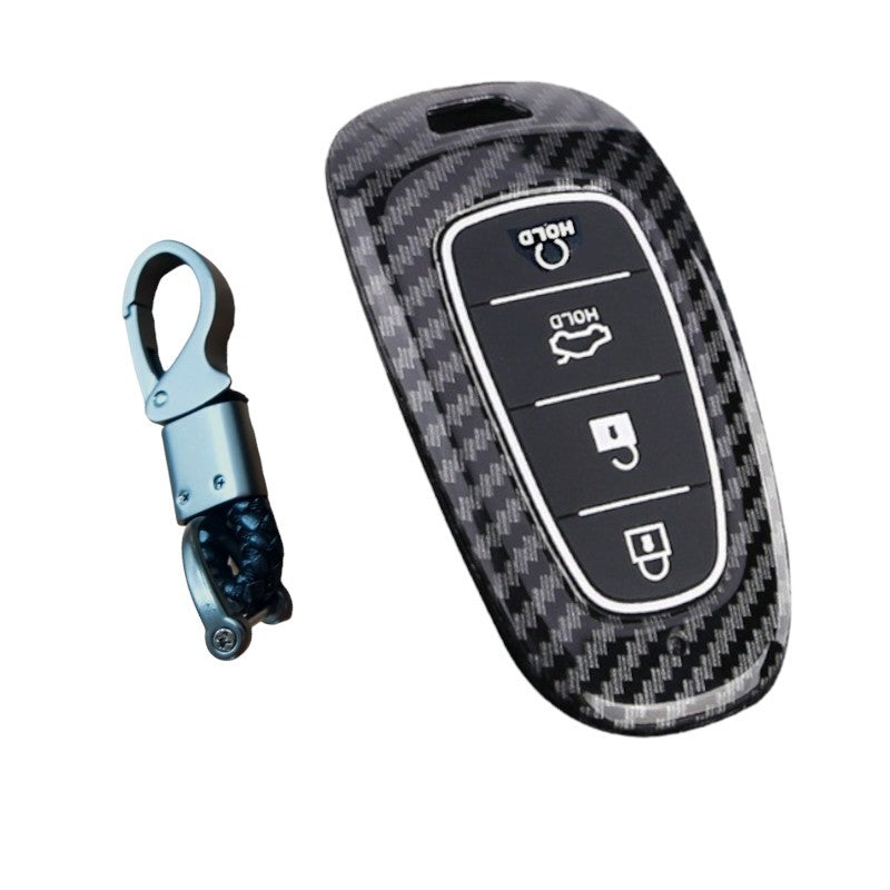 Hyundai Carbon Fibre key cover for Santa Fe Highlander, Tucson, Palisade Car key accessories | key fob cover