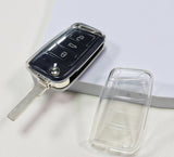 Volkswagen/Skoda/Audi/Cupra car key cover - Transparent | Key fob cover for VW Golf, Passat, T-Roc, Polo, Tiguan, Touareg, Leon, Formentor etc