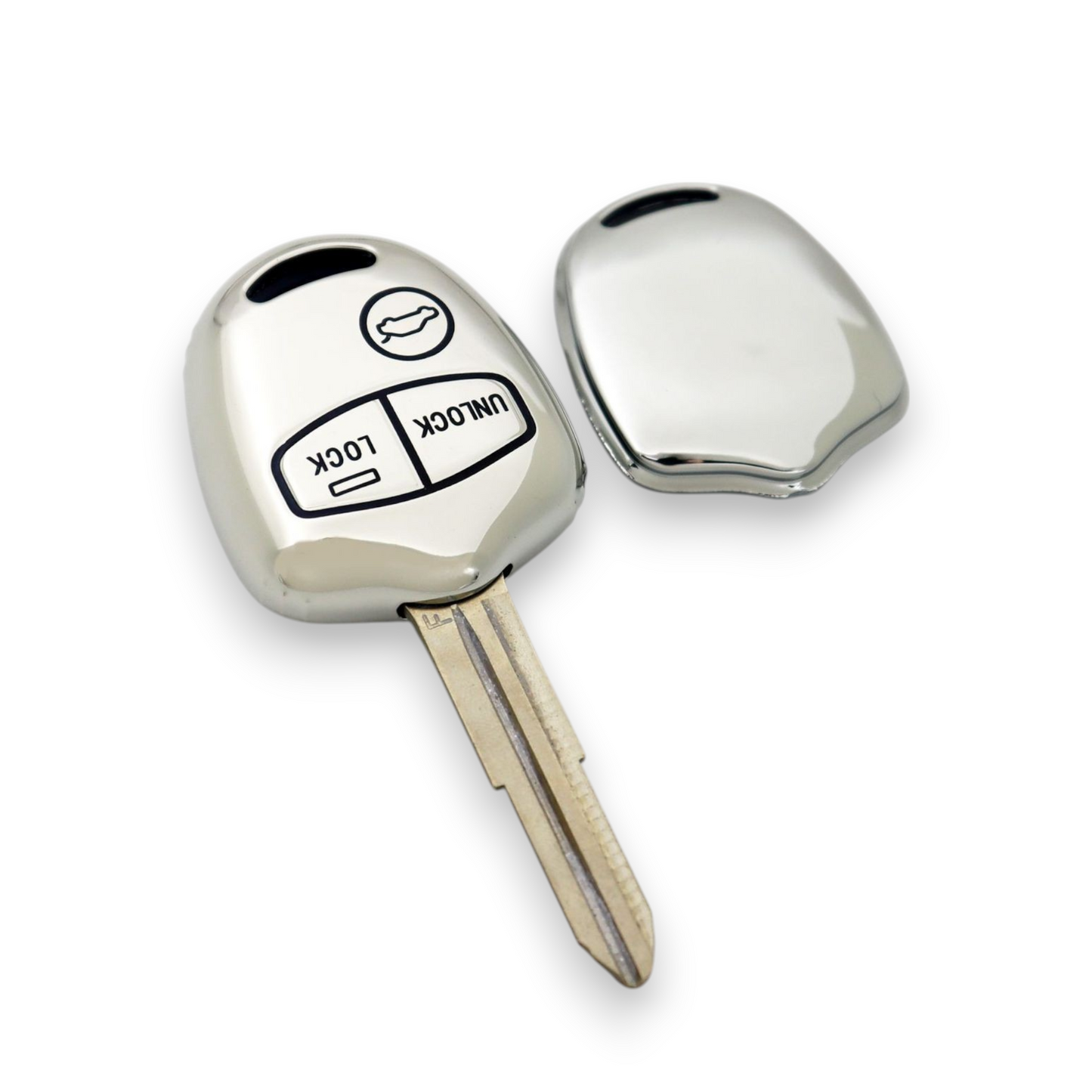 Mitsubishi key cover - Silver | 2 or 3 button | Lancer, Colt, Pajero, Triton, Outlander, ASX | Mitsubishi Accessory