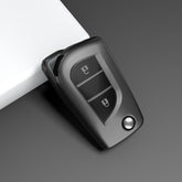 Toyota Key Cover - 2 button Metallic Finish | Corolla, Camry, Hilux, RAV4 Key fob cover. | Toyota Accessories