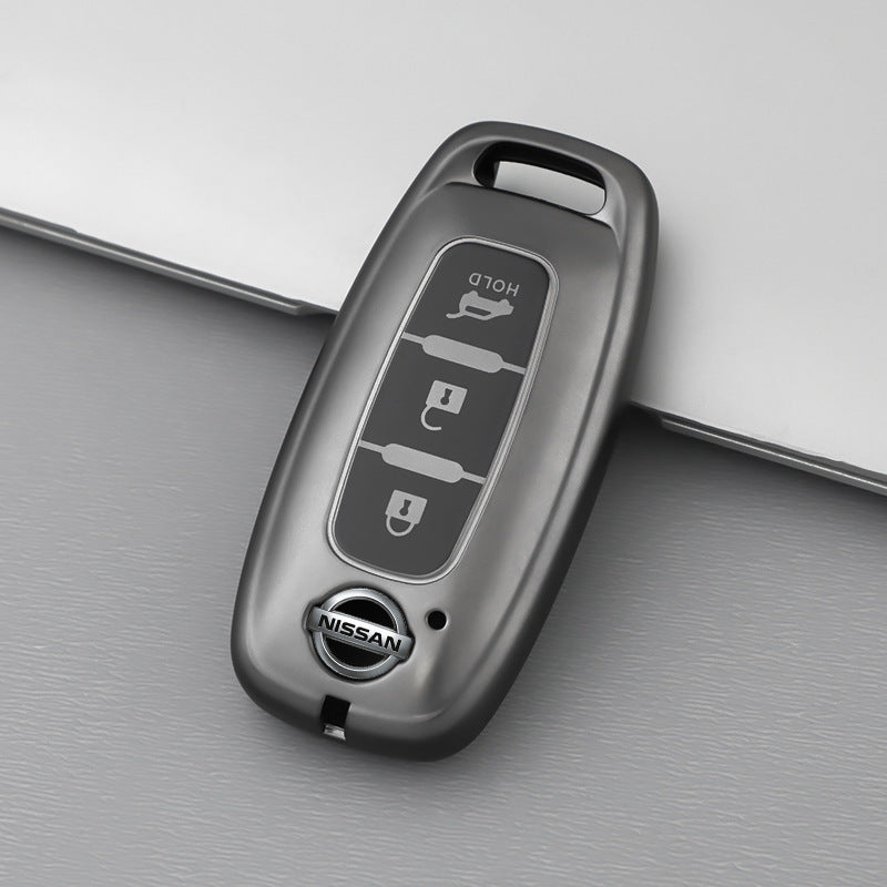 Nissan Key Cover - Metallic Finish | 3 button | Qashqai, X-Trail, Navara, Patrol key fob cover | Nissan Accessories