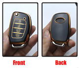 Hyundai key cover - 4 button Flip Key (side facing) | i20, accent, i40, iX35, Tucson key fob cover
