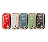 Mahindra Key Cover for Scorpio, XUV700, PIK-UP Etc – Gold Trim TPU.