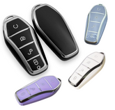 BYD Key Cover - Silver Trim | ATTO 3, Dolphin, Seal key fob cover