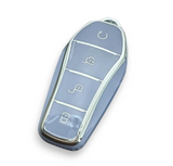 BYD Key Cover - Silver Trim | ATTO 3, Dolphin, Seal, Sealion key fob cover