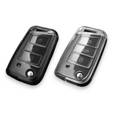 Volkswagen/Skoda/Audi/Cupra car key cover - Transparent | Key fob cover for VW Golf, Passat, T-Roc, Polo, Tiguan, Touareg, Leon, Formentor etc