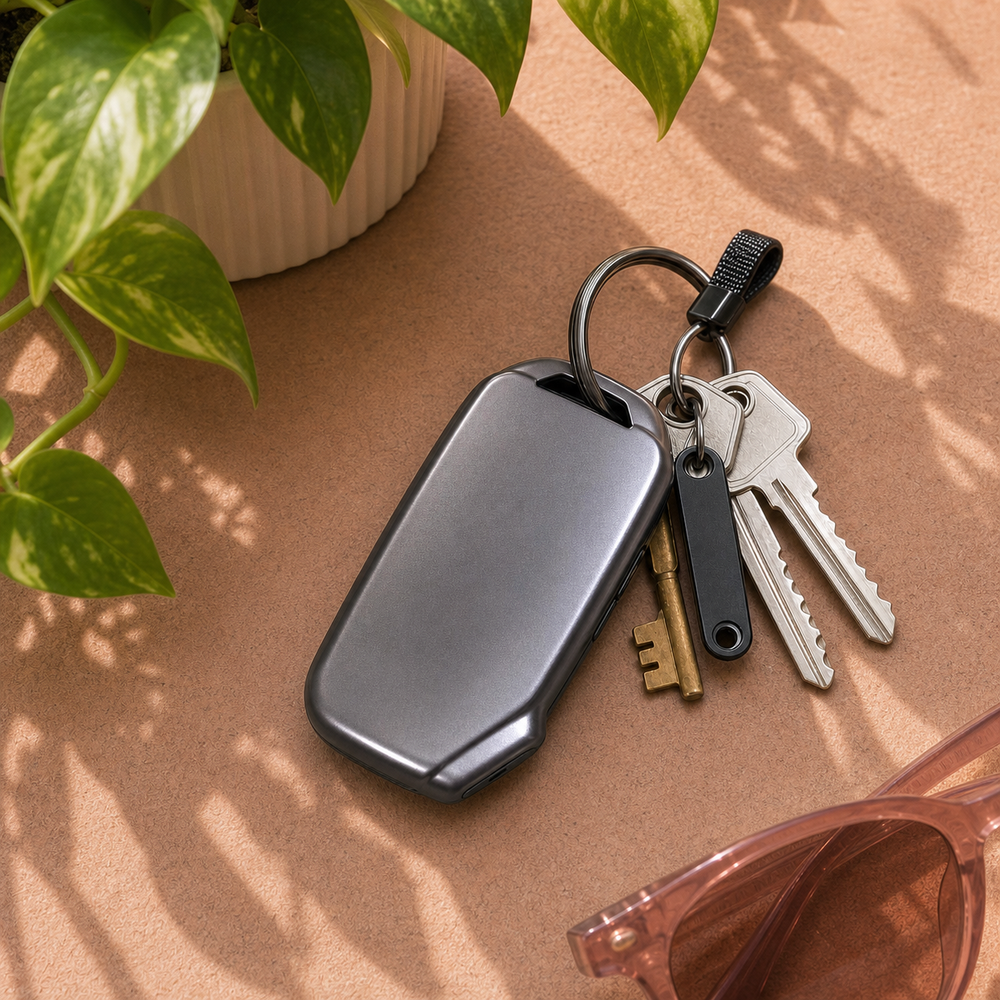 Kia Type F key cover in a lifestyle setting