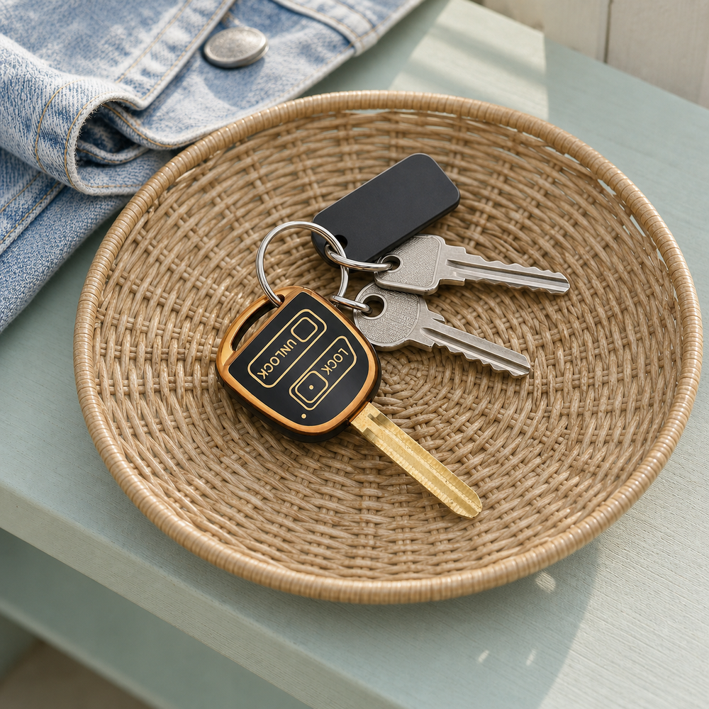 Toyota Type A key cover in a lifestyle setting