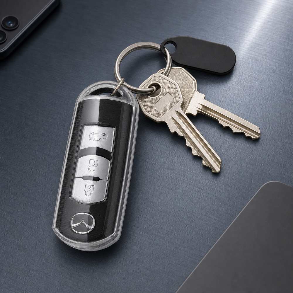 Mazda Type C key cover in a lifestyle setting