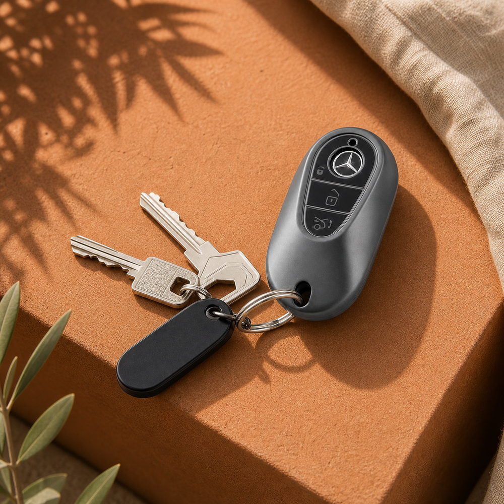 Mercedes-Benz Type C key cover in a lifestyle setting
