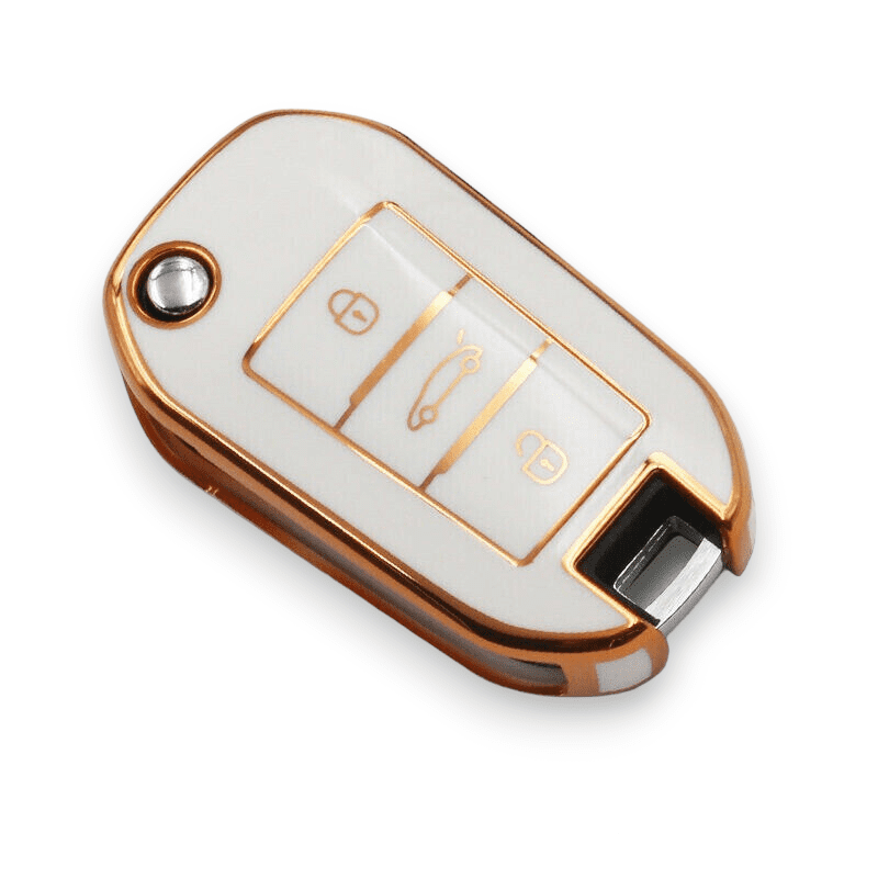 Peugeot Key Cover - Flip Key | 208, 308, 508, 2008, 3008 | Peugeot Key fob cover white