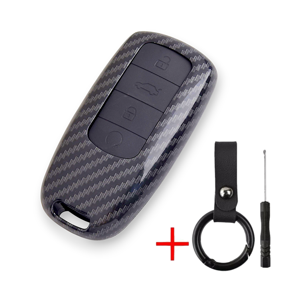Chery Key Cover - Carbon Fibre Design with key loop | Tiggo and Omoda key fob cover
