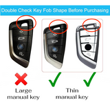 BMW key cover - carbon fibre pattern - 3/4 button | key fob case for X1, X2, X3, X5, 2 series, 3 series, 5 series etc
