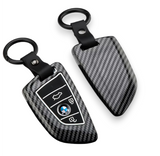 BMW key cover - carbon fibre pattern - 3/4 button | key fob case for X1, X2, X3, X5, 2 series, 3 series, 5 series etc