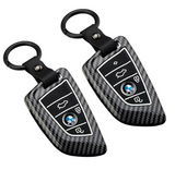 BMW key cover - carbon fibre pattern - 3/4 button | key fob case for X1, X2, X3, X5, 2 series, 3 series, 5 series etc