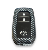 Toyota Key Cover - fits all buttons | carbon fibre pattern | Corolla, Camry, Hilux, RAV4 Key fob cover.